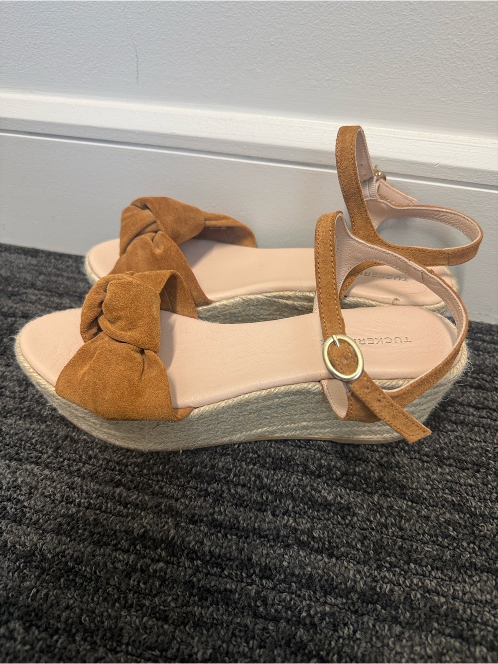 Tuckernuck Suede Knot Espadrille Sandals - Brown